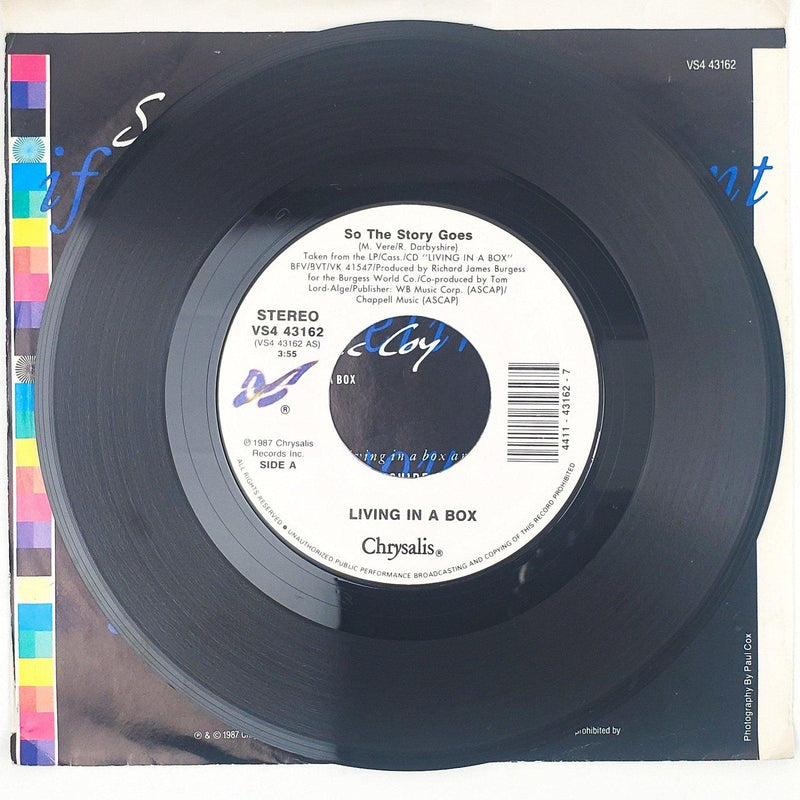 Living In A Box So The Story Goes Record 45 RPM Single Chrysalis Records 1987 3