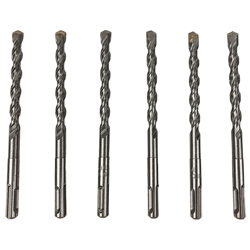 Rotary Hammer Drill Bit 3/8"x6" SDS Plus Carbide Tipped Concrete Masonry 6pk 1