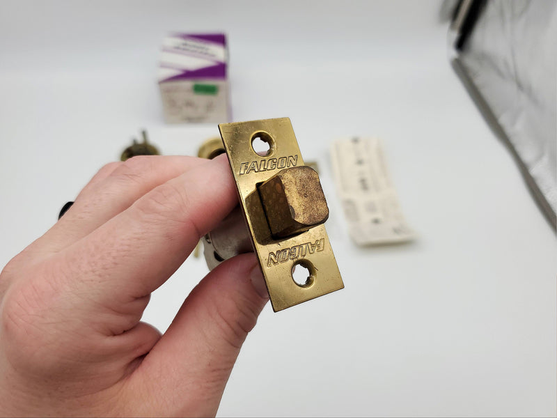 Falcon Deadbolt Double Cylinder 2-3/8" Backset Polished Brass D930T USA Made