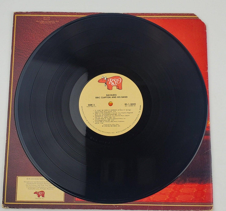 Eric Clapton Backless Record 33 RPM LP RS-1-3039 RSO 1978 Gatefold 6