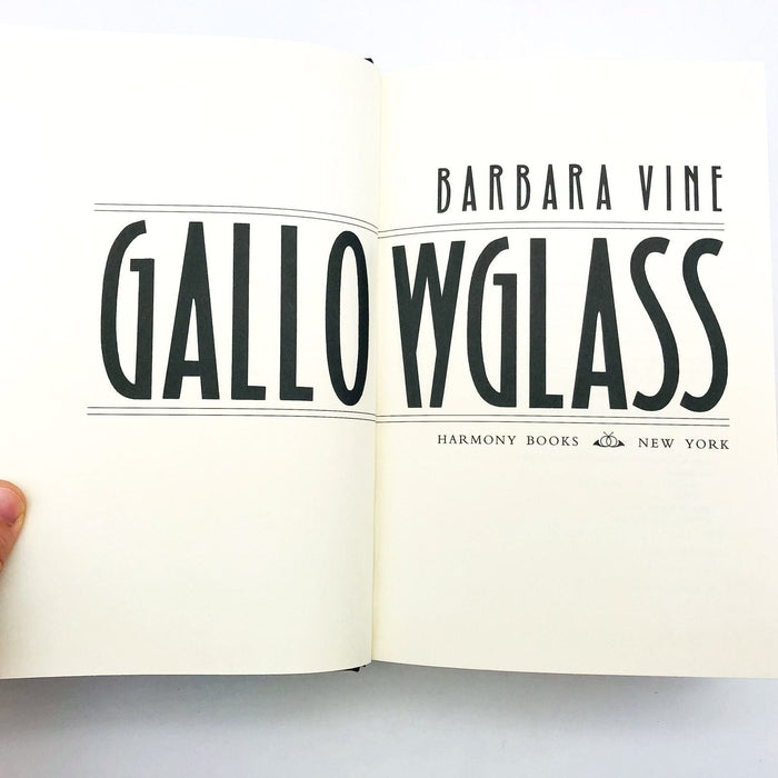 Gallow Glass Hardcover Barbara Vine 1990 1st Edition Friendship Men Kidnapping 7