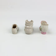 Occupied Japan Mini Shoe, High Heel, Boot w/ Floral Flowers 2 Inches 3