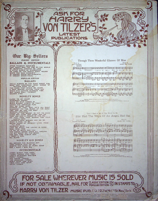 Sheet Music On The South Sea Isle Harry Von Tilzer 1916 Irene Bordoni Hawaiian 3