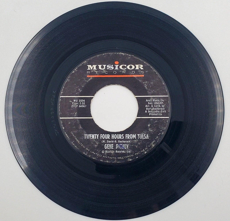 Gene Pitney Twenty Four Hours From Tulsa 45 RPM Single Record Musicor 1963 1