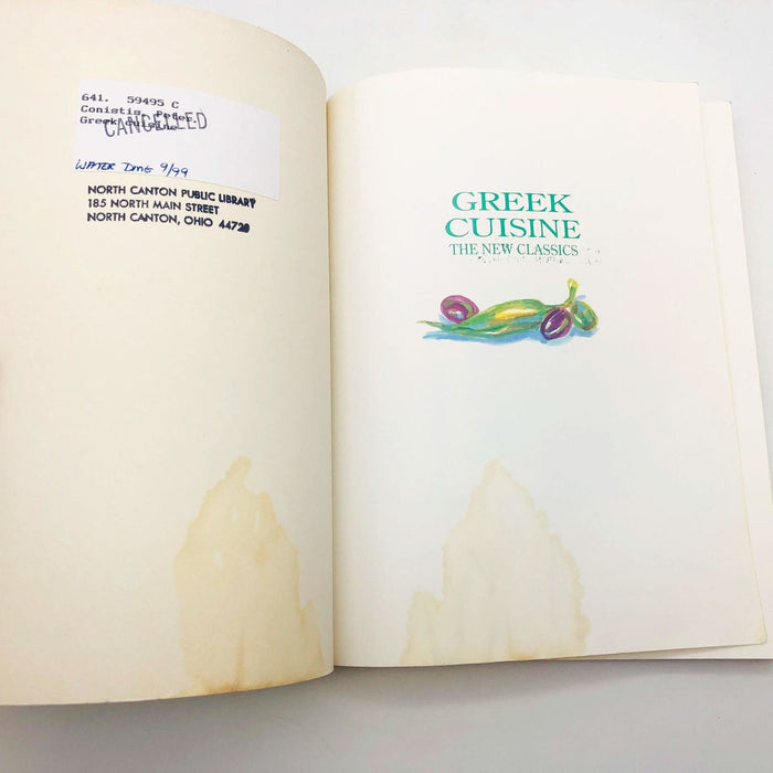 Greek Cuisine The New Classics Paperback Peter Conistis 1994 Cookbook Recipes 6