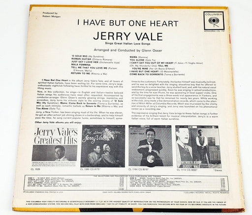 Jerry Vale I Have But One Heart Record LP CL 1797 Columbia 1962 2