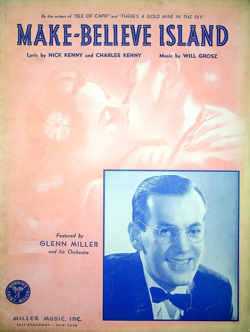 Vintage Sheet Music Make Believe Island Glenn Miller 1940 Kenny Grosz Piano Love 1