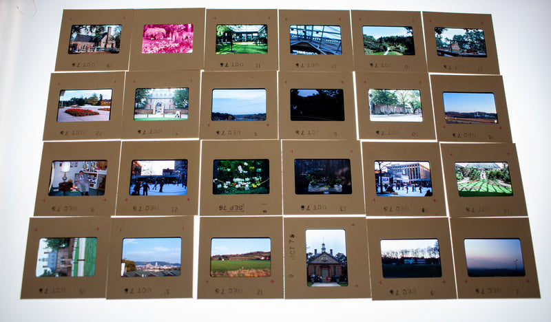 Vintage 35mm Photo Transparency Slides - Longwood Garden 1975 | Lot of 60