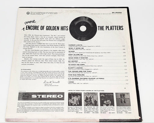 The Platters More Encore Of Golden Hits LP Record Mercury 1960 SR 60252 2