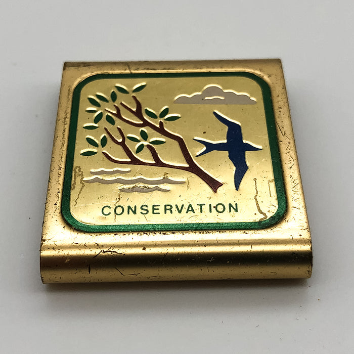 Boy Scouts of America Conservation Metal Belt Slide Clip Skill Award Bird Tree 1