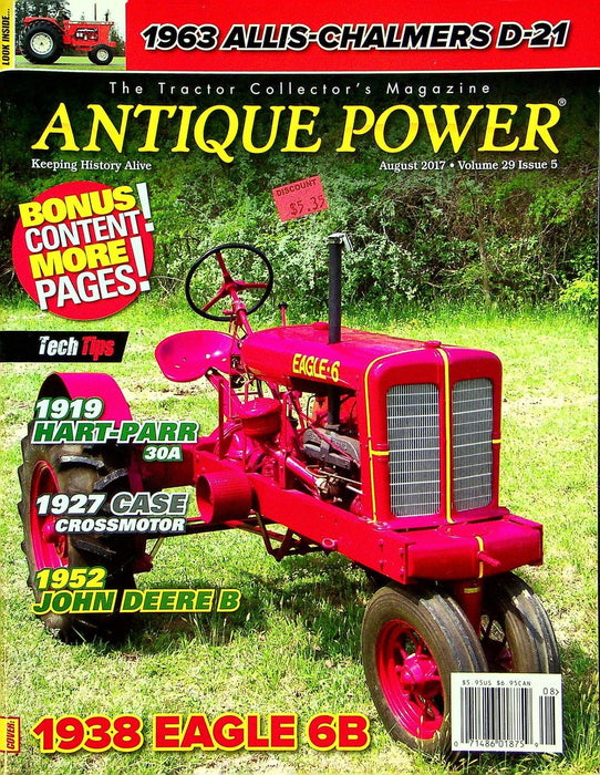 Antique Power Magazine August 2017 Vol 29 # 5 1919 Hart-Parr 30A