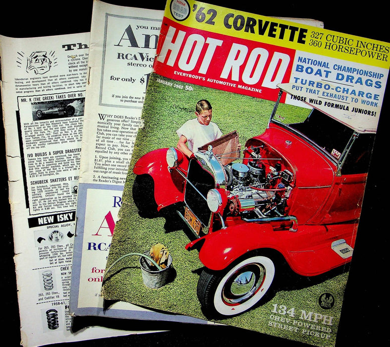 Hot Rod Magazine January 1962 Championship Boat Drag Howard Armstrong Wonder Rod