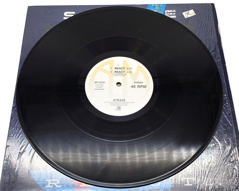 Strafe React 33 RPM Single Record A&M 1985 IN SHRINK 6
