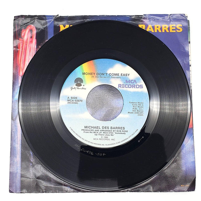 Michael Des Barres Money Don't Come Easy 45 RPM Single Record MCA 1986 MCA-52870 4