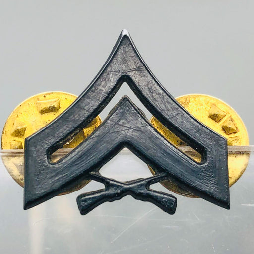 US Marine Corps Enlisted Rank Pin Pinback Subdued Chevron Plastic Vintage 2