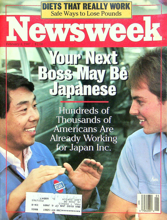 Newsweek Magazine February 2 1987 Japanese Companies Hiring Craze Americans