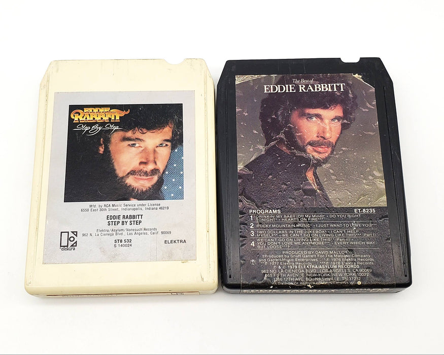 Eddie Rabbitt Best of & Step By Step 8-Track Tape Album Elektra Records 1981