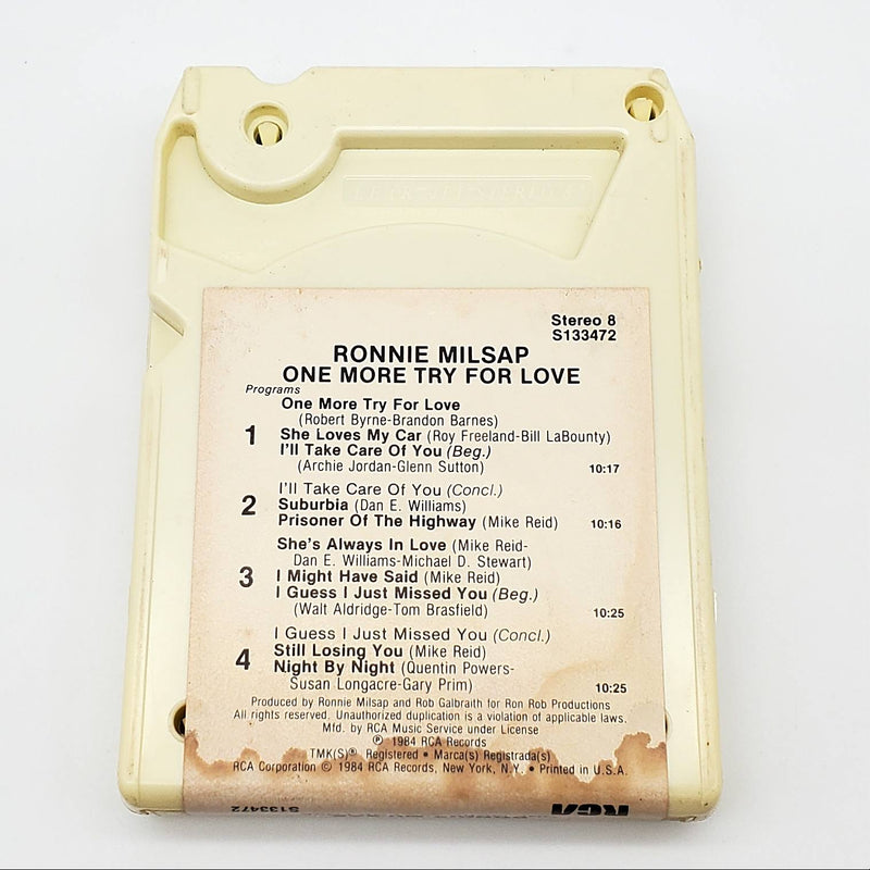Ronnie Milsap One More Try For Love 8-Track Tape Album RCA 1984 S133472