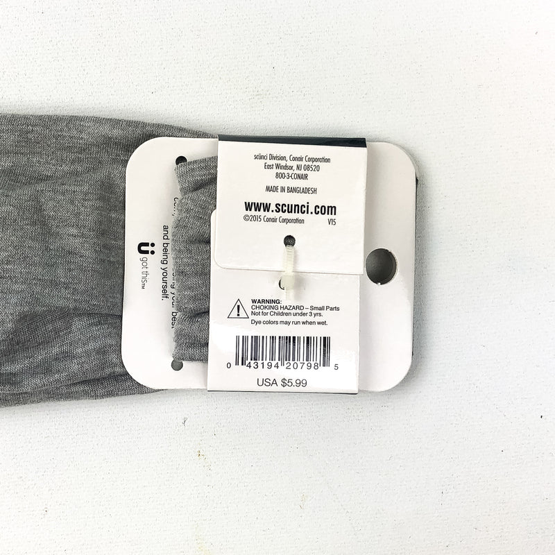 3-PK Scunci Braided Lux Headwrap Gray Super Soft Work Out Chill Out Active