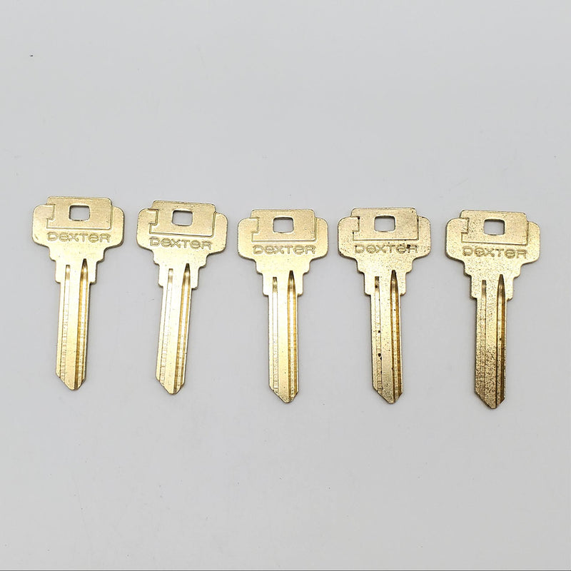 5x Dexter 62-B3 Key Blanks 6 Pin USA Made Vintage Tarnished NOS 3