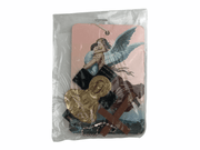 Jesus Christ Prayer Medal Madonna & Child Car Mirror Charm Wooden Cross 1