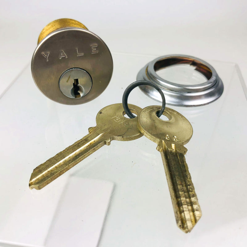 Yale Mortise Cylinder 1152 1-1/4" US32D Satin Stainless Steel O Bittings GC NOS