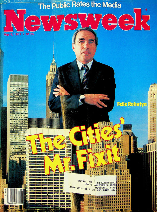 Newsweek Magazine May 4 1981 New York City Mr. Fixit Felix Rohatyn Bankruptcy 1