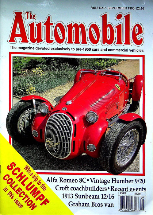 The Automobile Magazine September 1990 Vol 8 #7 Alfa Romeo 8C, Humber 9/20