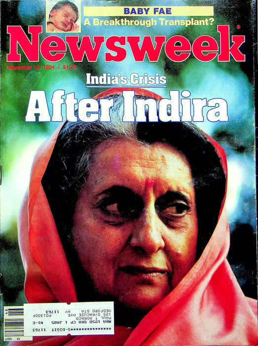 Newsweek Magazine November 12 1984 Vietnam War Women Veterans Indira Gandhi Dead