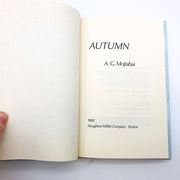 Autumn Hardcover A. G. Mojtabai 1982 Old Age Relationships Strangers 1st Edition 7