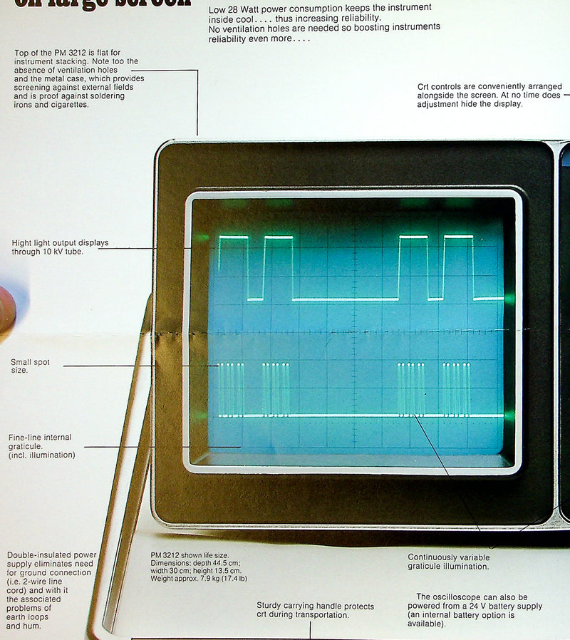 Philips PM Line Oscilliscope Brochures PM 3263, 3212, 3540 & More Lot of 4
