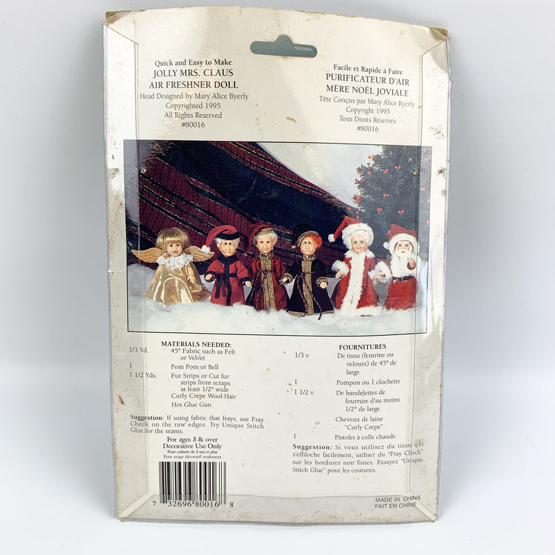 Vintage Syndee's Air Freshener Doll Jolly Mrs Claus 80016 - 5.5 Inches