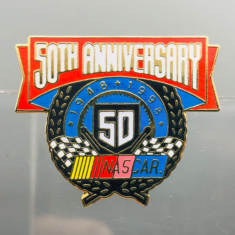 Nascar Lapel Pin Pinback 50th Anniversary 1948-1998 Enamel Race Racing Sport