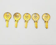5x Eagle Lock Co 0750 Key Blanks Brass USA Made Vintage NOS 3
