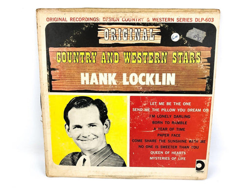 Hank Locklin Country and Western Stars Record 33 RPM DLP-603 Design Records 1965 2