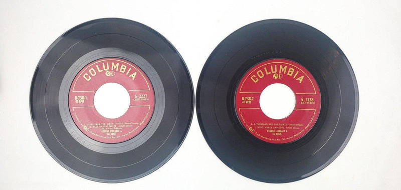 George Liberace Strauss Waltzes For Dancing Record 45 RPM 3x EP Columbia 1955 6