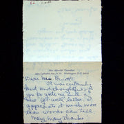 WW2 Major General Alfred Gruenther Wifes Hand Written Letter Grace to Friend 2