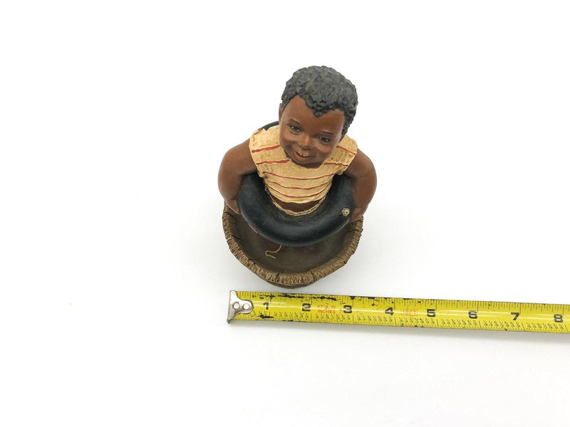 All Gods Children Figurine Bean Little Boy Resin Statue Clear Water Holcombe COA 12