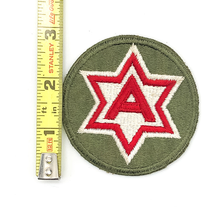 US 6th Army Patch Sixth Red A Star Shoulder Sleeve Insignia Sew On Vintage 3