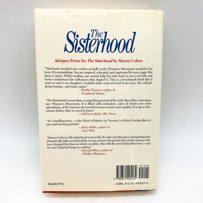 Sisterhood True Story Of The Women Who Changed The World HC Marcia Cohen 1988 2