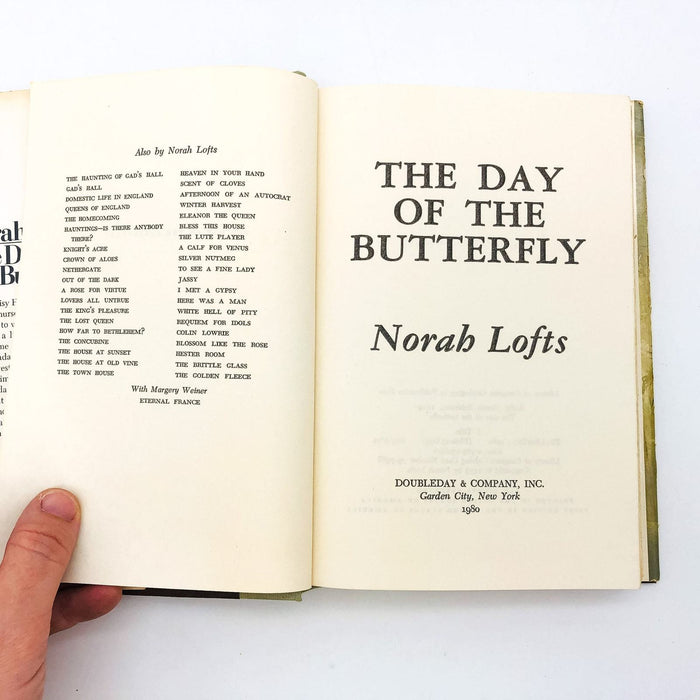 The Day Of The Butterfly Hardcover Norah Lofts 1980 England First Love 1st Ed 7