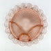 Pink Scallop Edge Pressed Glass Divided Serving Plate Tray Platter - 13" 2