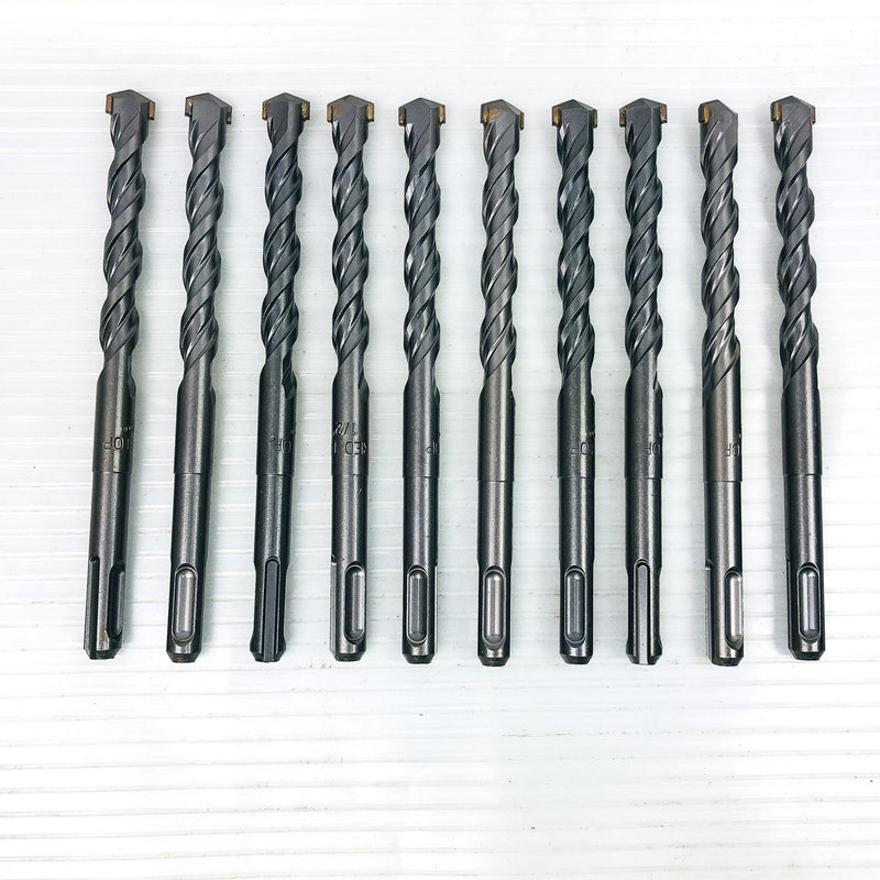 10-pk Rotary Hammer Drill Bits 1/2"x6" SDS Plus 3.5" LOC Carbide Tip Concrete