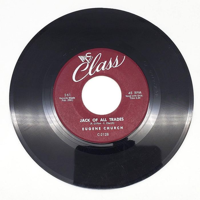 Eugene Church Without Soul / Jack Of All Trades 45 RPM Single Record Class 1959 2
