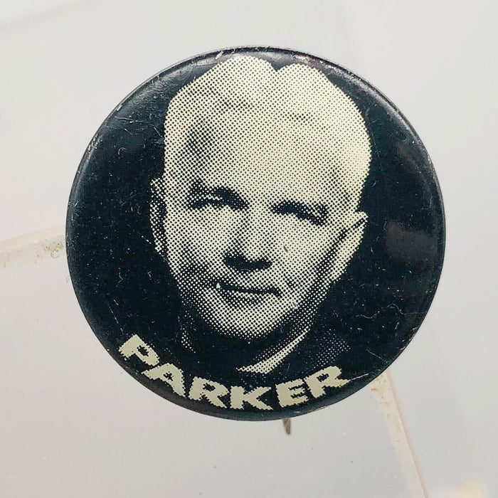 Parker Political Campaign Button Pin .875" Lithographers Union Label Vintage 17