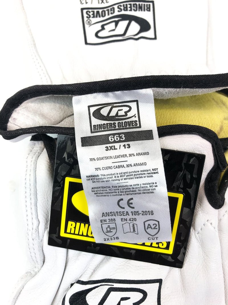 Ringers Gloves 663 R-HIDE DRIVER Work Gloves Leather Cut Resistant A2 3XL 2pr 4