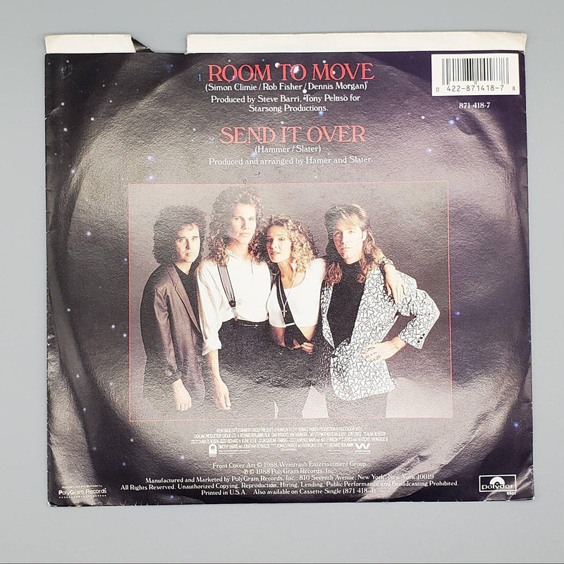 Animotion Room To Move Single Record Polydor 1988 871 418-7 2