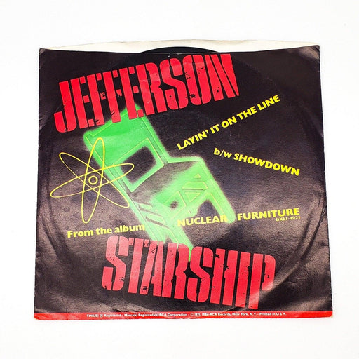 Jefferson Starship Layin' It On The Line 45 RPM Single Record Grunt 1984 2