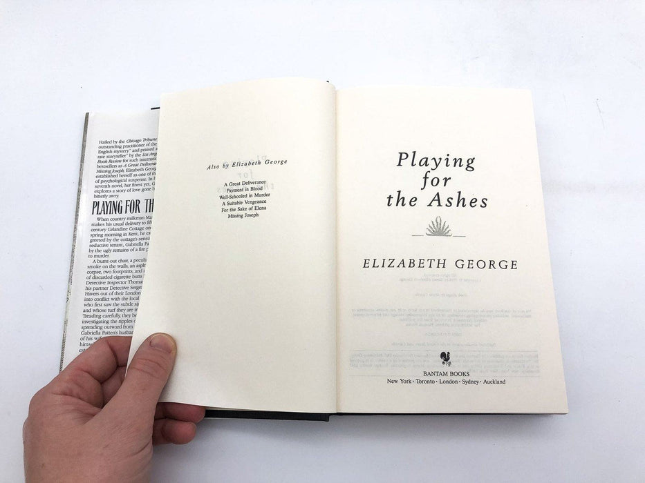 Playing for the Ashes Elizabeth George 1994 Bantam Books First Edition Print 8