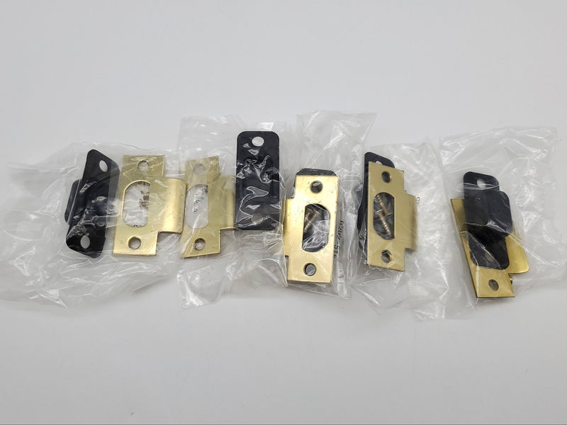 5x Schlage Door Strike 10-001 w/ Dust Box Bright Brass 605 NOS